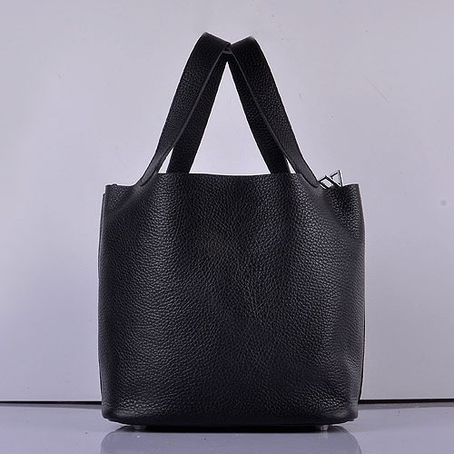 Hermes Picotin Lock Bag In Black Leather