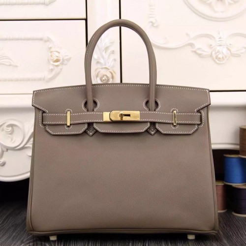 Hermes Birkin 30cm 35cm Bag In Etoupe Epsom Leather