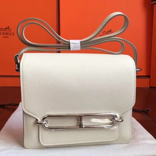 Hermes Mini Sac Roulis Bag In Ivory Swift Leather