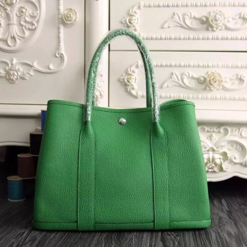 Hermes Medium Garden Party 36cm Tote In Bamboo Leather