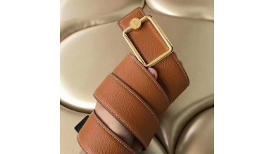 Hermes Oscar Buckle 40 MM Belt Brown Reversible Leather