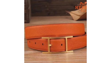 Hermes Quentin 32 MM Orange Reversible Belt