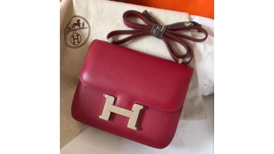 Hermes Mini Constance 18cm Ruby Epsom Bag
