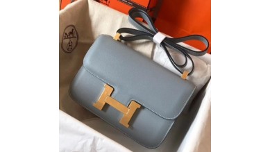 Hermes Epsom Constance 24cm Blue Lin Handmade Bag