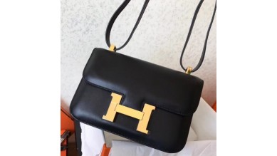 Hermes Swift Constance 24cm Black Handmade Bag