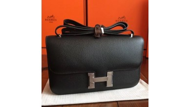 Hermes Black Epsom Constance Elan 25cm Bag
