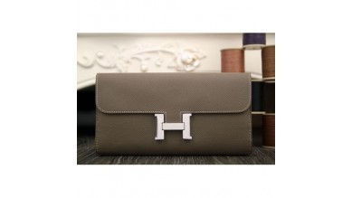 Hermes Constance Wallet In Etoupe Epsom Leather