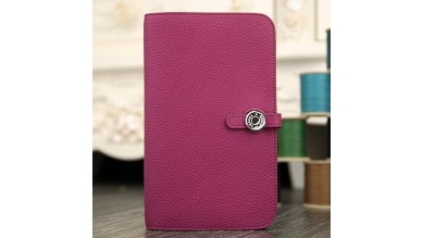 Hermes Dogon Combine Wallet In Purple Leather